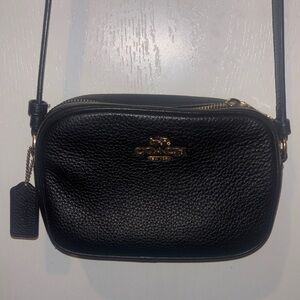 Coach Black Pebbled Leather Mini Jamie Camera Crossbody Bag